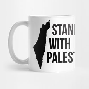 Stand With Palestine Black Mug